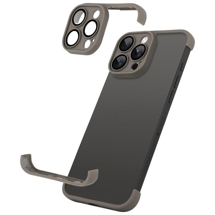 For iPhone 15 Pro Ultra-thin Frameless TPU Four Corner Airbags Shockproof Phone Case with Lens Film