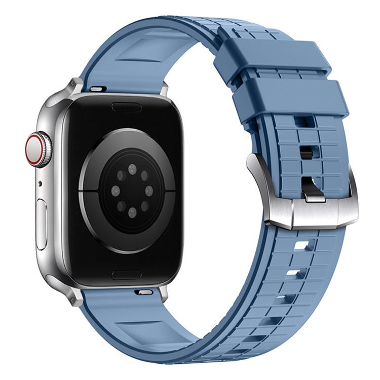 For Apple Watch 42mm / 41mm / 40mm / 38mm Sports Style Square Texture Fluororubber Watch Band