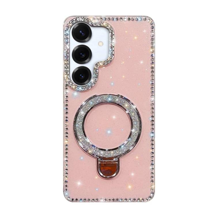 For Samsung Galaxy S25+ 5G Rhinestone Glitter Kickstand Dual-side IMD Phone Case