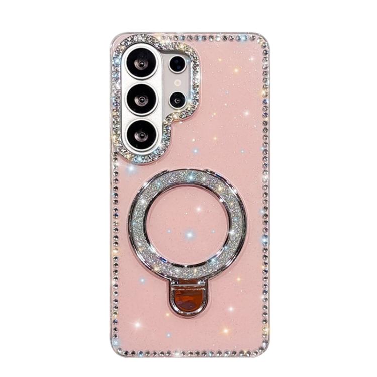 For Samsung Galaxy S26 Ultra 5G Rhinestone Glitter Kickstand Dual-side IMD Phone Case