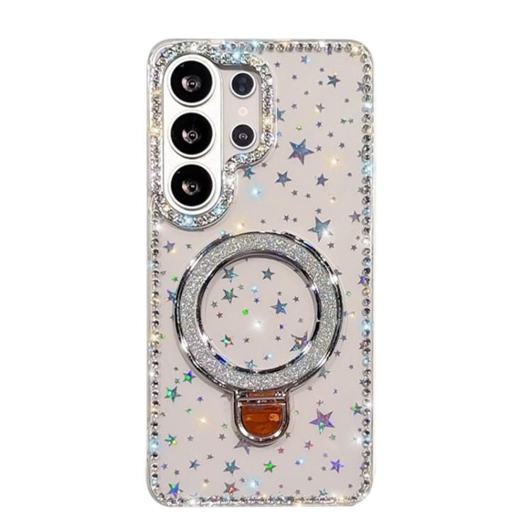For Samsung Galaxy S26 Ultra 5G Rhinestone Glitter Kickstand Dual-side IMD Phone Case