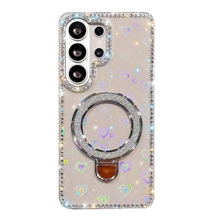For Samsung Galaxy S26 Ultra 5G Rhinestone Glitter Kickstand Dual-side IMD Phone Case
