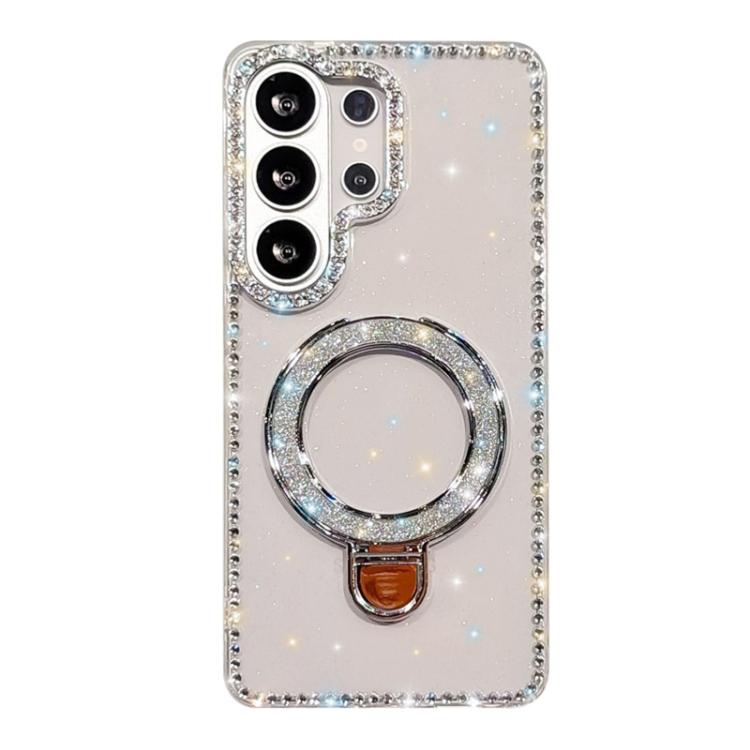 For Samsung Galaxy S26 Ultra 5G Rhinestone Glitter Kickstand Dual-side IMD Phone Case