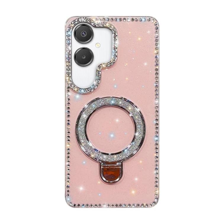 For Samsung Galaxy A07 Rhinestone Glitter Kickstand Dual-side IMD Phone Case