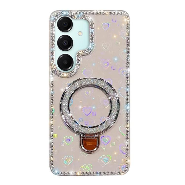 For Samsung Galaxy A17 5G Rhinestone Glitter Kickstand Dual-side IMD Phone Case
