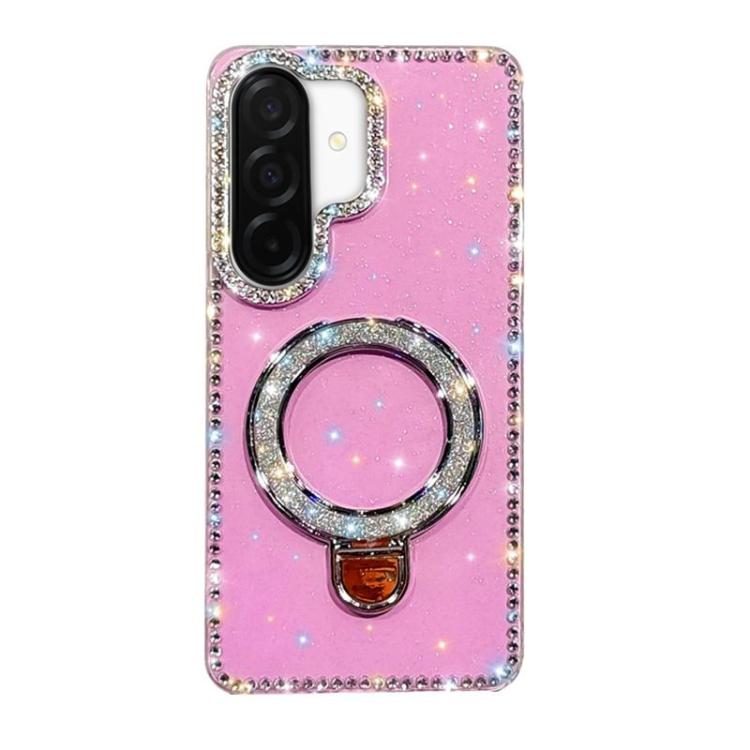 For Samsung Galaxy A26 5G Rhinestone Glitter Kickstand Dual-side IMD Phone Case