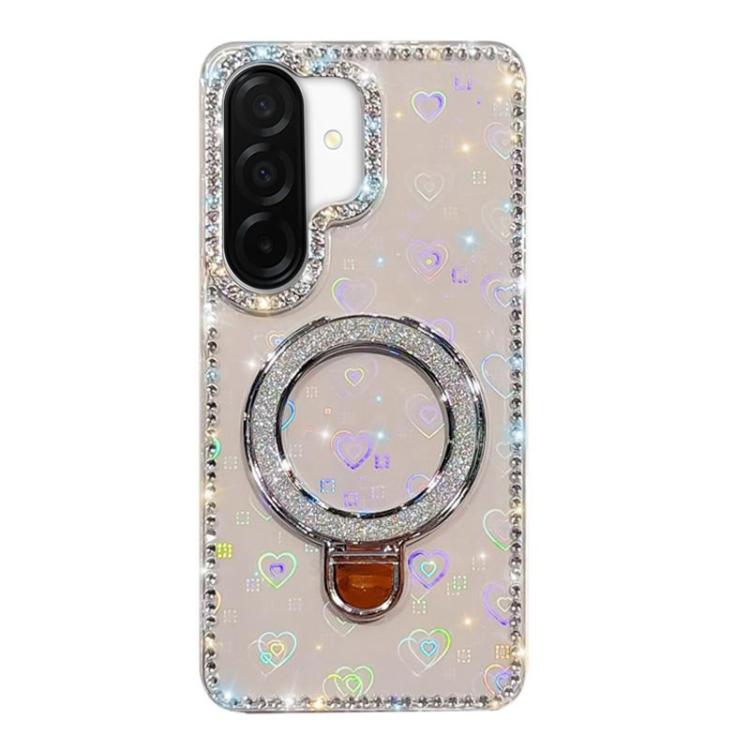 For Samsung Galaxy A26 5G Rhinestone Glitter Kickstand Dual-side IMD Phone Case