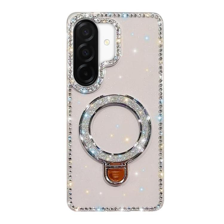 For Samsung Galaxy A26 5G Rhinestone Glitter Kickstand Dual-side IMD Phone Case