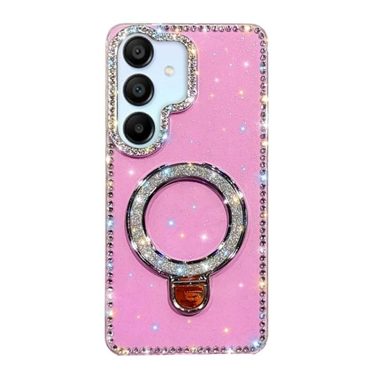 For Samsung Galaxy A15 5G Rhinestone Glitter Kickstand Dual-side IMD Phone Case