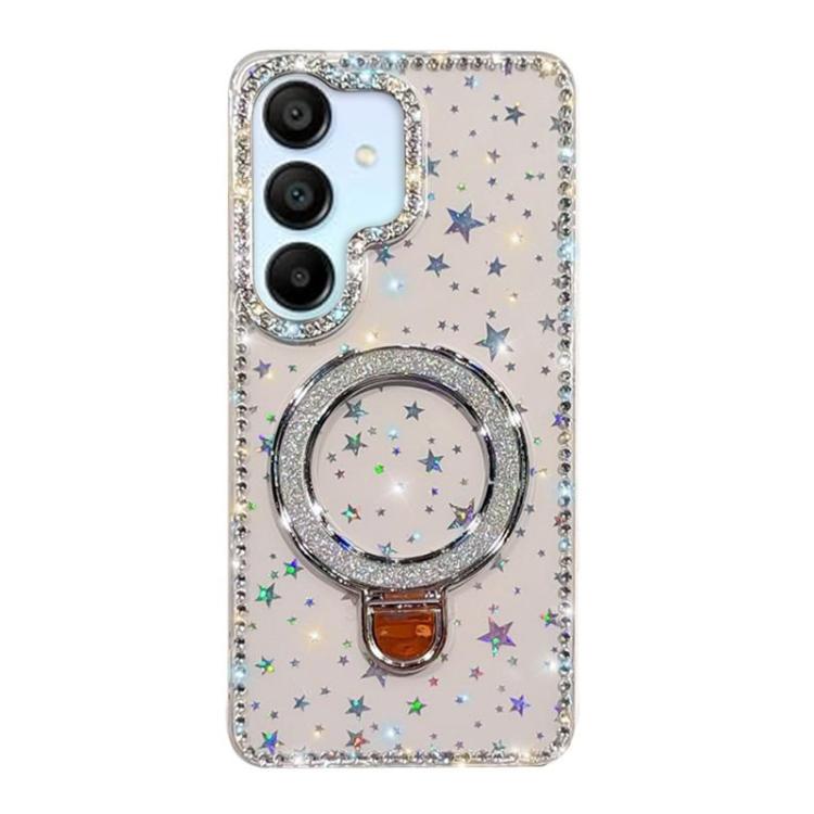 For Samsung Galaxy A15 5G Rhinestone Glitter Kickstand Dual-side IMD Phone Case