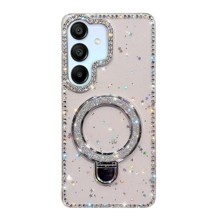 For Samsung Galaxy A15 5G Rhinestone Glitter Kickstand Dual-side IMD Phone Case