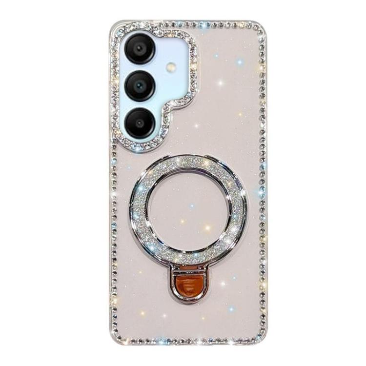 For Samsung Galaxy A15 5G Rhinestone Glitter Kickstand Dual-side IMD Phone Case