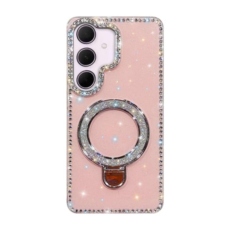 For Samsung Galaxy A35 5G Rhinestone Glitter Kickstand Dual-side IMD Phone Case