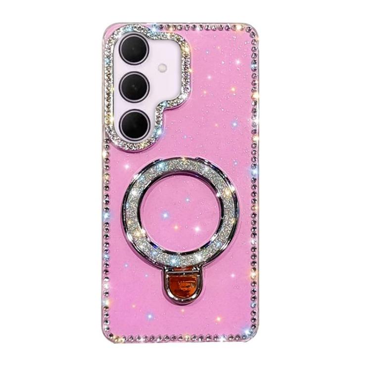 For Samsung Galaxy A35 5G Rhinestone Glitter Kickstand Dual-side IMD Phone Case