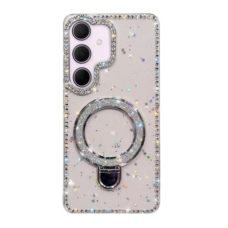 For Samsung Galaxy A35 5G Rhinestone Glitter Kickstand Dual-side IMD Phone Case