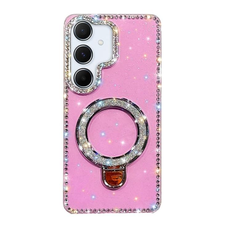 For Samsung Galaxy A55 5G Rhinestone Glitter Kickstand Dual-side IMD Phone Case