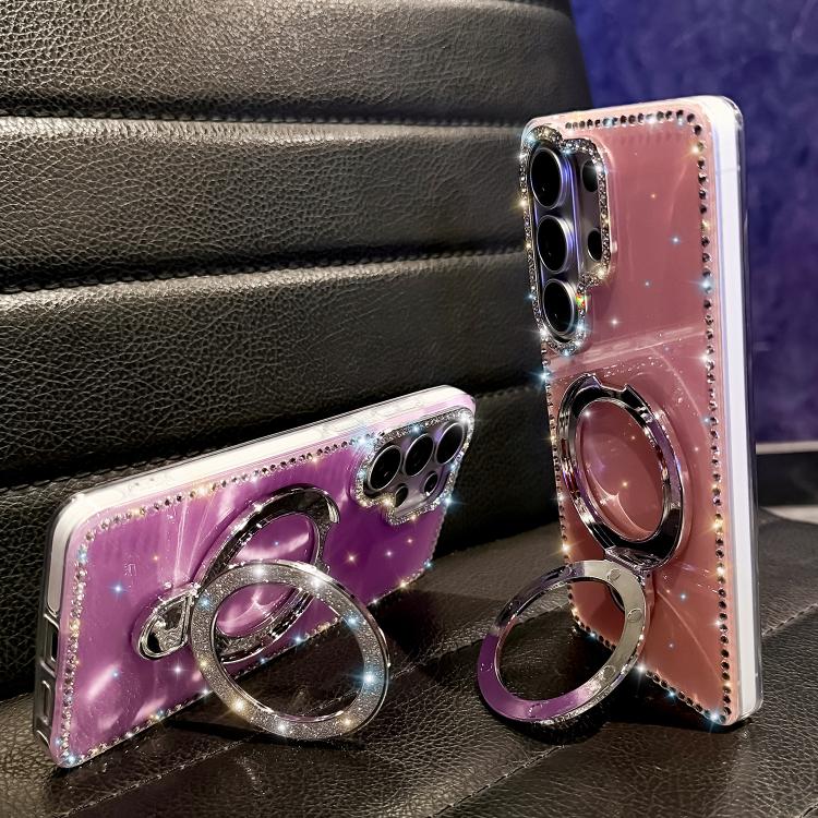 For Samsung Galaxy A16 5G Rhinestone Glitter Kickstand Dual-side IMD Phone Case