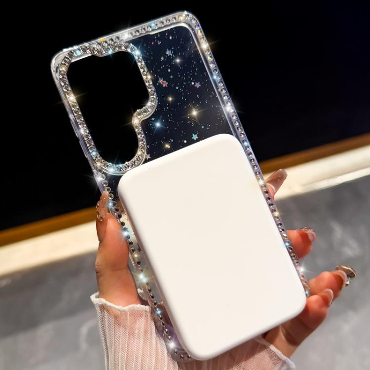 For Samsung Galaxy S25+ 5G Rhinestone Glitter Kickstand Dual-side IMD Phone Case