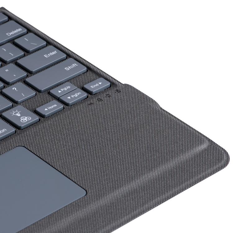 For iPad Air 13 2025 / 2024 / Pro 12.9 Split Bluetooth Backlit Keyboard Magnetic Four Corner Airbag Protective Case - Black
