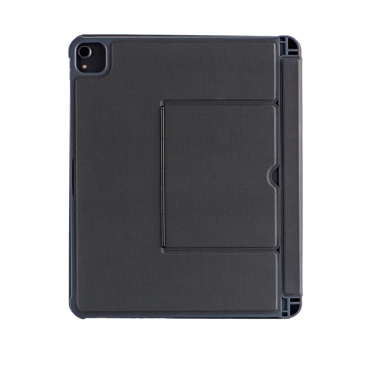 For iPad Air 13 2025 / 2024 / Pro 12.9 Split Bluetooth Backlit Keyboard Magnetic Four Corner Airbag Protective Case - Black