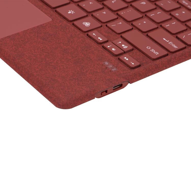 For MicroSoft Surface Pro 3 / 4 / 5 / 6 / 7 Velvet-Finish Ultra-Slim Wireless Bluetooth Magnetic Attachment Keyboard with Multicoloured Backlighting