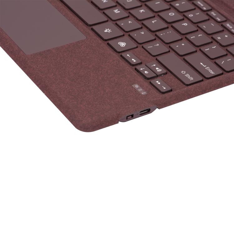 For MicroSoft Surface Pro 3 / 4 / 5 / 6 / 7 Velvet-Finish Ultra-Slim Wireless Bluetooth Magnetic Attachment Keyboard with Multicoloured Backlighting