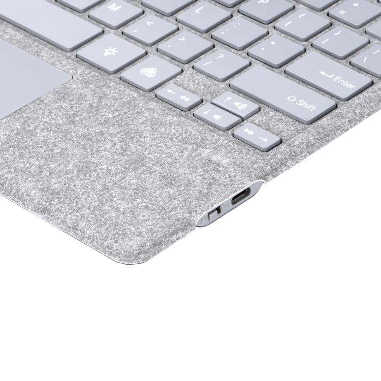 For MicroSoft Surface Pro 3 / 4 / 5 / 6 / 7 Velvet-Finish Ultra-Slim Wireless Bluetooth Magnetic Attachment Keyboard with Multicoloured Backlighting