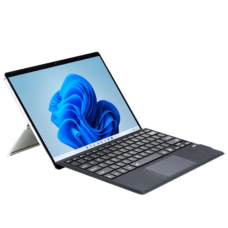 For MicroSoft Surface Pro 3 / 4 / 5 / 6 / 7 Velvet-Finish Ultra-Slim Wireless Bluetooth Magnetic Attachment Keyboard with Multicoloured Backlighting