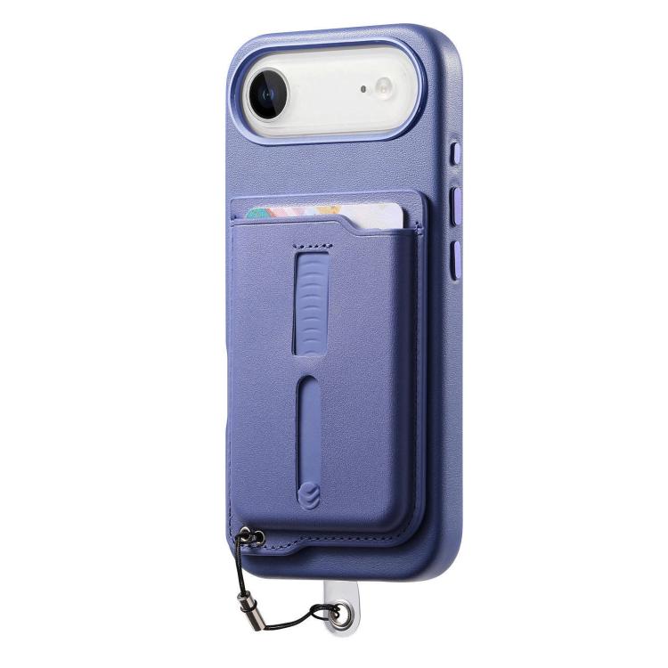 For iPhone Air Detachable Magnetic Card Bag Phone Case with Finger Ring Grip & Anti-loss Rope