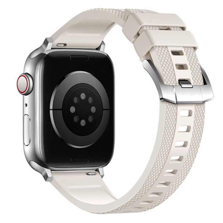 For Apple Watch 42mm / 41mm / 40mm / 38mm Dual-sided Diamond Texture Fluororubber Watch Band