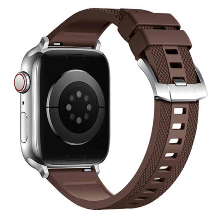 For Apple Watch 46mm / 49mm / 45mm / 44mm Dual-sided Diamond Texture Fluororubber Watch Band