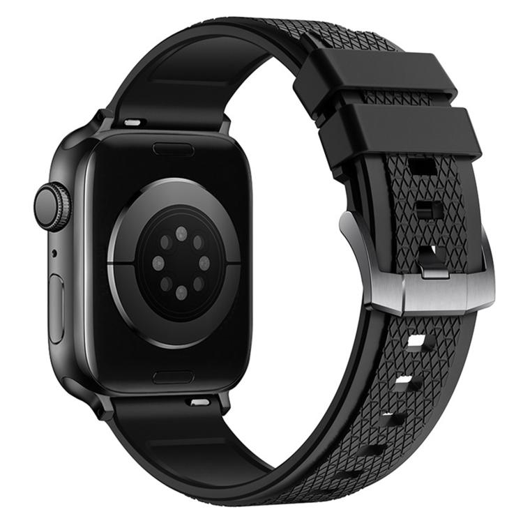 For Apple Watch 42mm / 41mm / 40mm / 38mm Diamond-Pattern FKM Fluororubber Watch Band