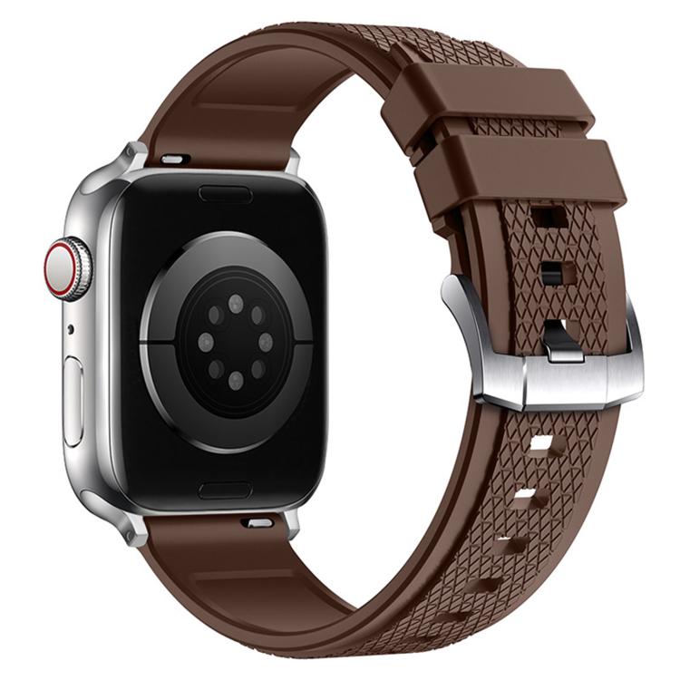 For Apple Watch 42mm / 41mm / 40mm / 38mm Diamond-Pattern FKM Fluororubber Watch Band