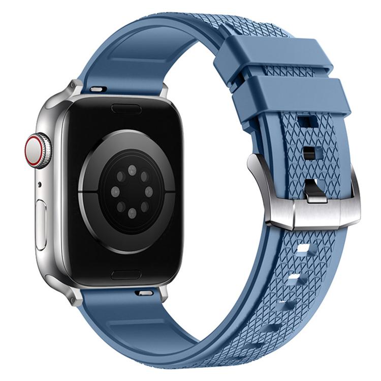 For Apple Watch 46mm / 49mm / 45mm / 44mm Diamond-Pattern FKM Fluororubber Watch Band