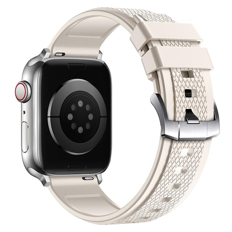 For Apple Watch 46mm / 49mm / 45mm / 44mm Diamond-Pattern FKM Fluororubber Watch Band