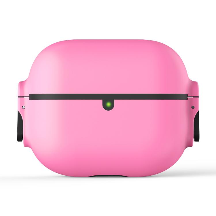 For AirPods Pro 2 Bilateral Spring Action Switch PC Earphone Protective Cover with Carabiner