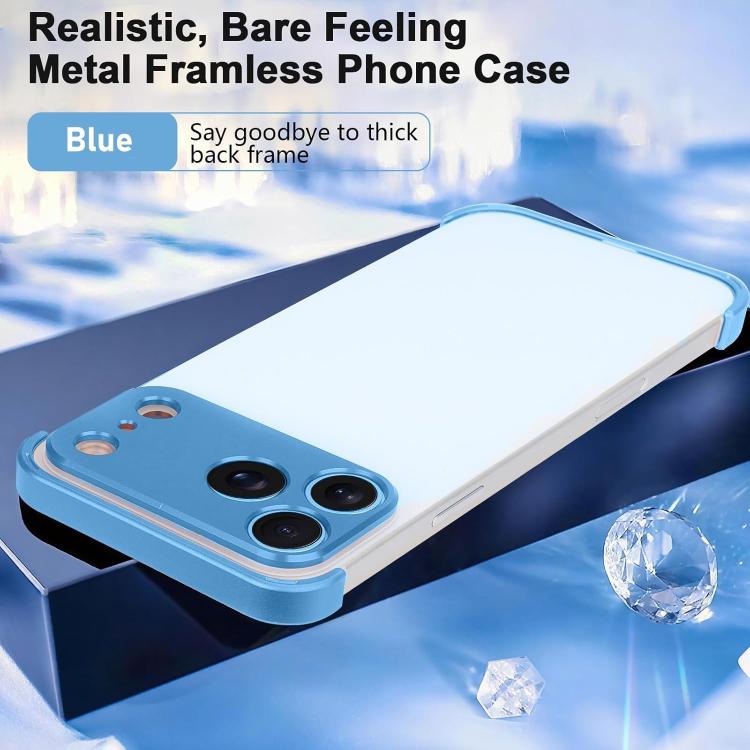 For iPhone 17 Pro Max Ultra-thin Frameless Titanium Alloy Four Corner Shockproof Phone Case