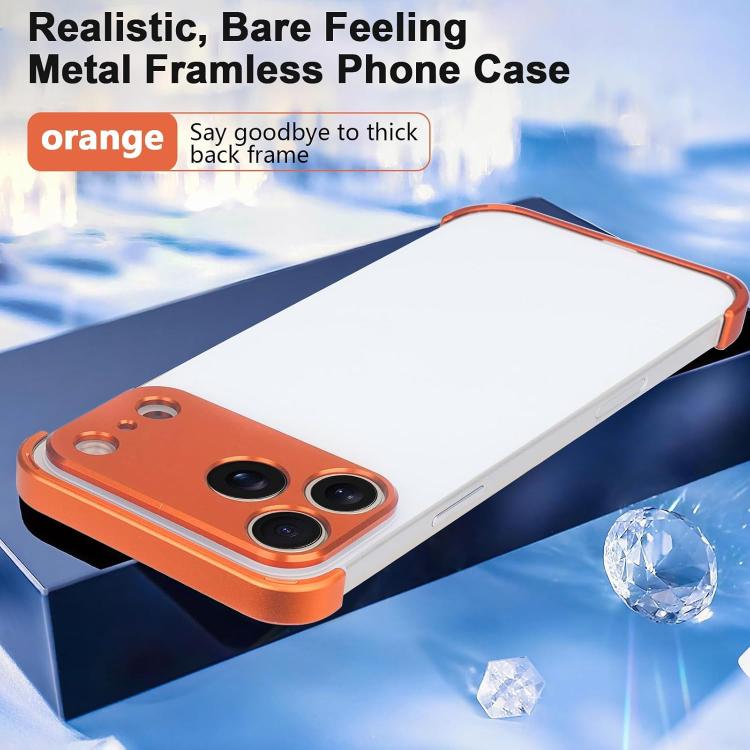 For iPhone 17 Pro Max Ultra-thin Frameless Titanium Alloy Four Corner Shockproof Phone Case