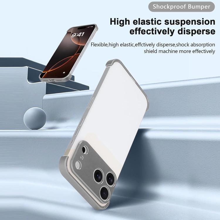 For iPhone 17 Pro Max Ultra-thin Frameless Titanium Alloy Four Corner Shockproof Phone Case