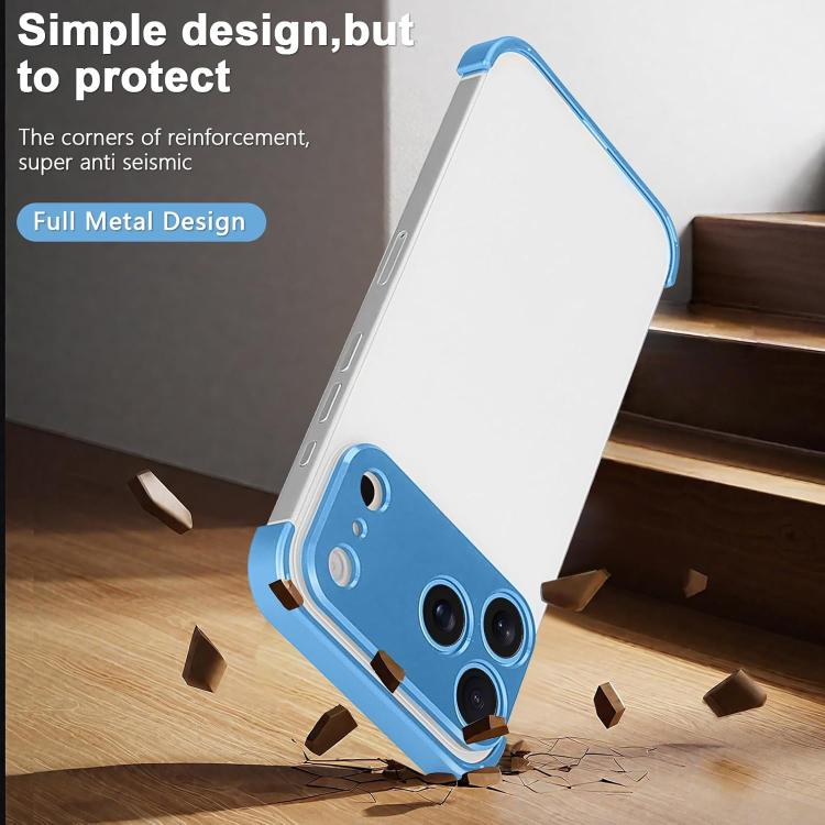 For iPhone 17 Pro Ultra-thin Frameless Titanium Alloy Four Corner Shockproof Phone Case