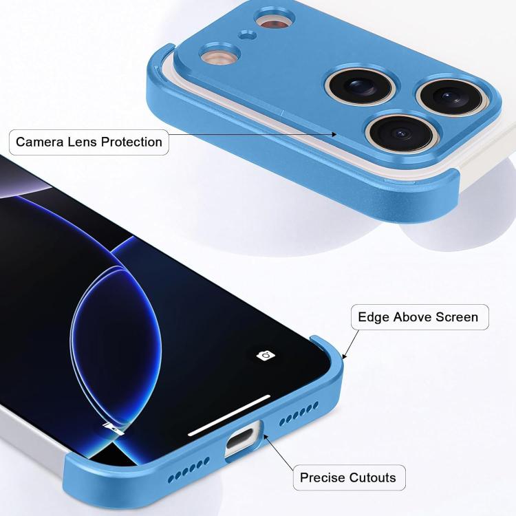 For iPhone 17 Pro Ultra-thin Frameless Titanium Alloy Four Corner Shockproof Phone Case