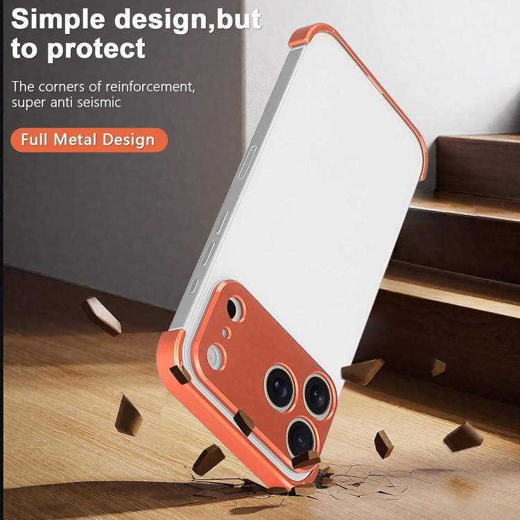 For iPhone 17 Pro Ultra-thin Frameless Titanium Alloy Four Corner Shockproof Phone Case