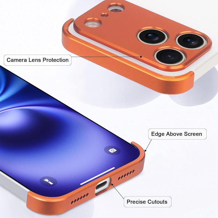 For iPhone 17 Pro Ultra-thin Frameless Titanium Alloy Four Corner Shockproof Phone Case