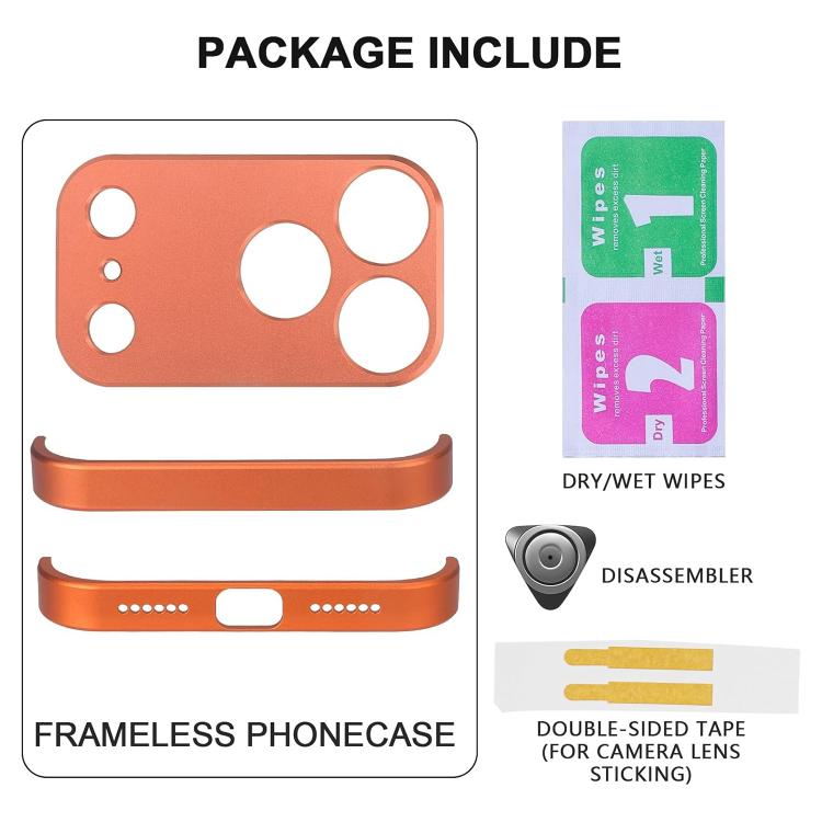 For iPhone 17 Pro Ultra-thin Frameless Titanium Alloy Four Corner Shockproof Phone Case