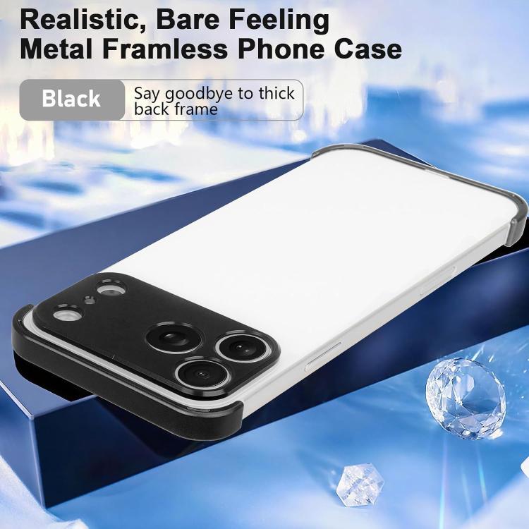 For iPhone 17 Pro Ultra-thin Frameless Titanium Alloy Four Corner Shockproof Phone Case