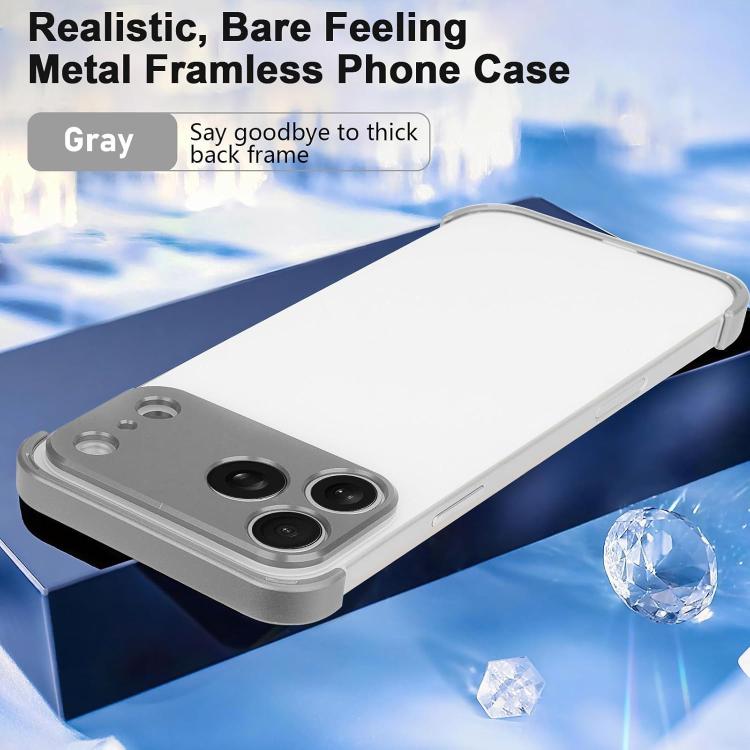 For iPhone 17 Pro Ultra-thin Frameless Titanium Alloy Four Corner Shockproof Phone Case