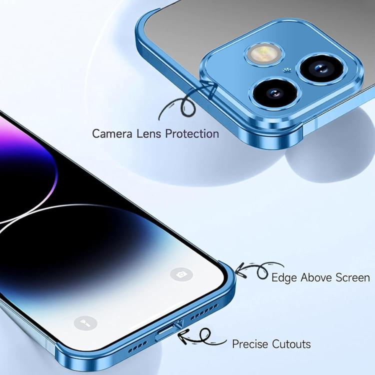 For iPhone 17 Ultra-thin Frameless Titanium Alloy Four Corner Shockproof Phone Case