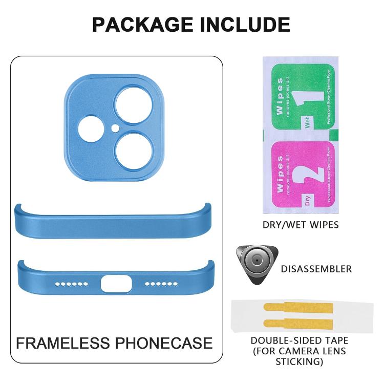 For iPhone 17 Ultra-thin Frameless Titanium Alloy Four Corner Shockproof Phone Case