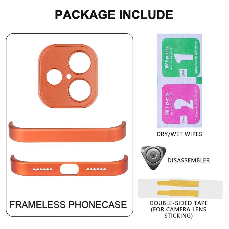For iPhone 17 Ultra-thin Frameless Titanium Alloy Four Corner Shockproof Phone Case