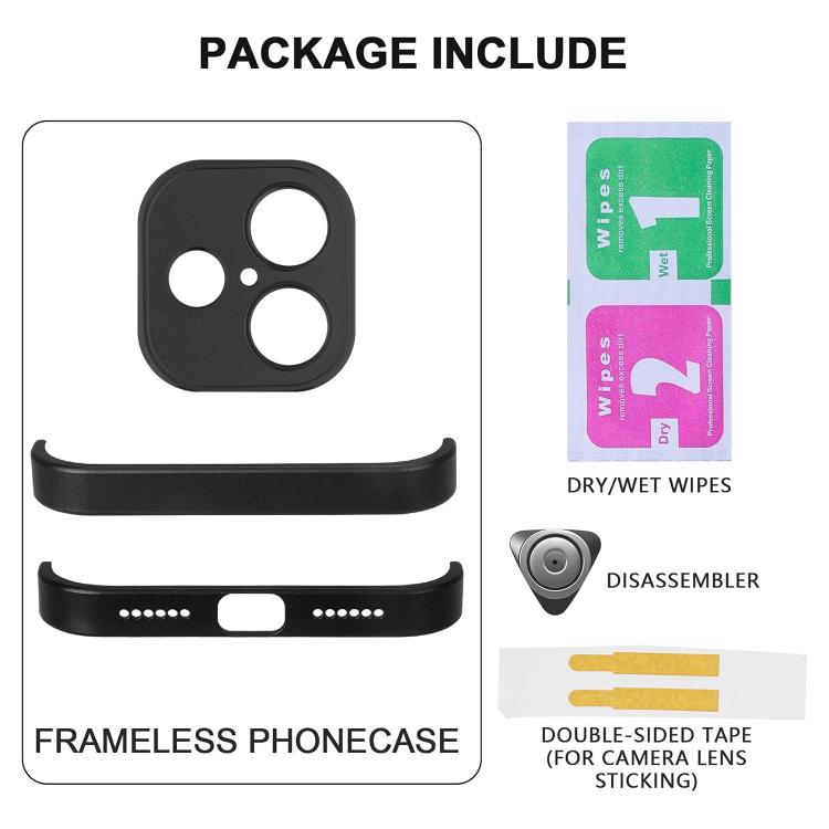 For iPhone 17 Ultra-thin Frameless Titanium Alloy Four Corner Shockproof Phone Case